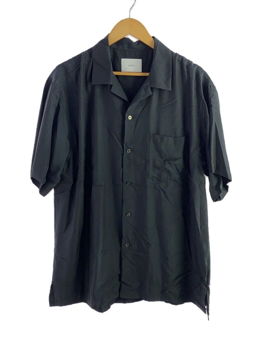 STEIN SHORT SLEEVE SHIRT OVERSIZE CUPRO OPEN COLLAR SS M Black ST 