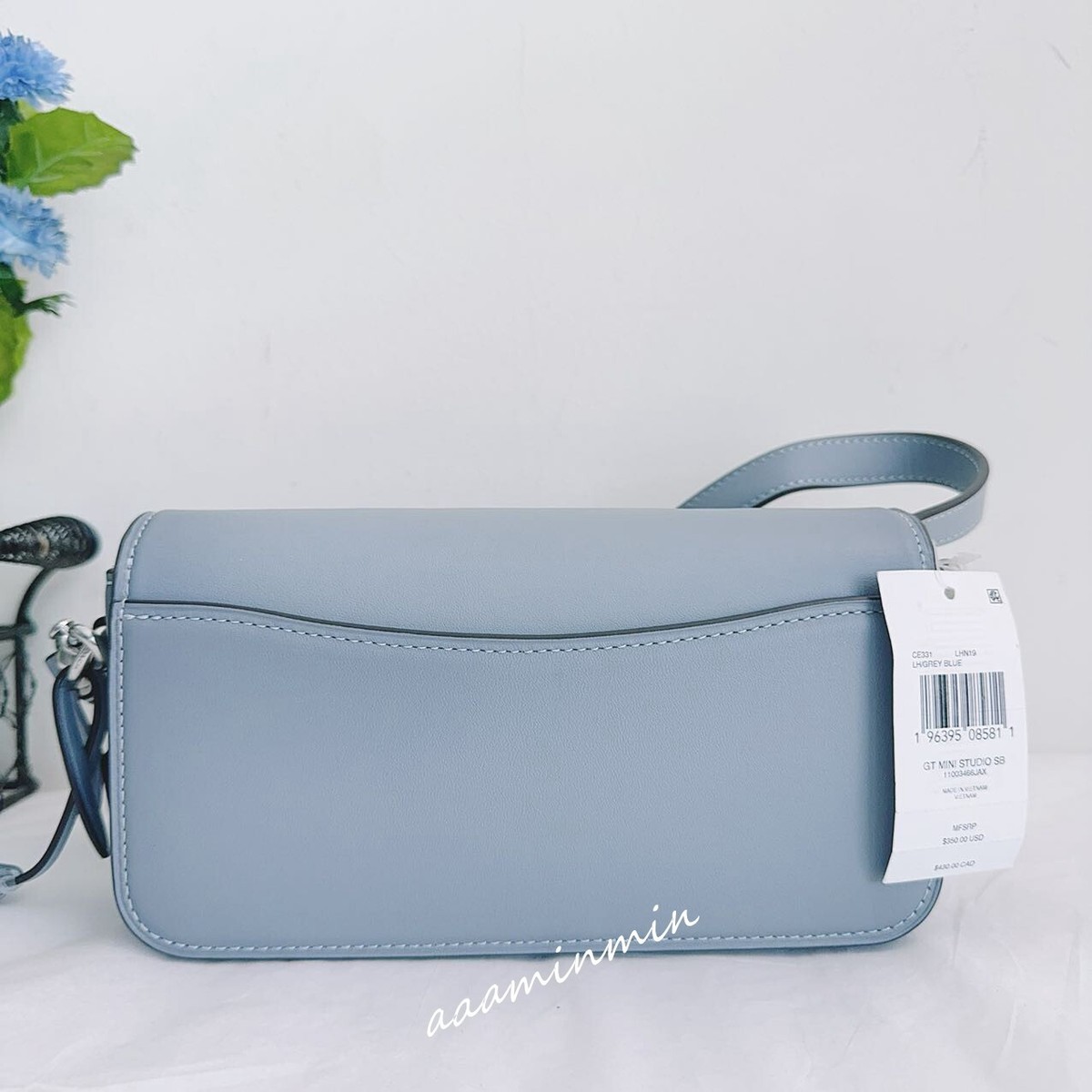 NWT COACH Studio Baguette Bag Silver/Grey Blue CE331 | eBay