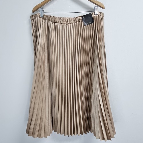 Gonna Banana Republic donna extra large petite oro plissettata elettrica - Foto 4 di 10