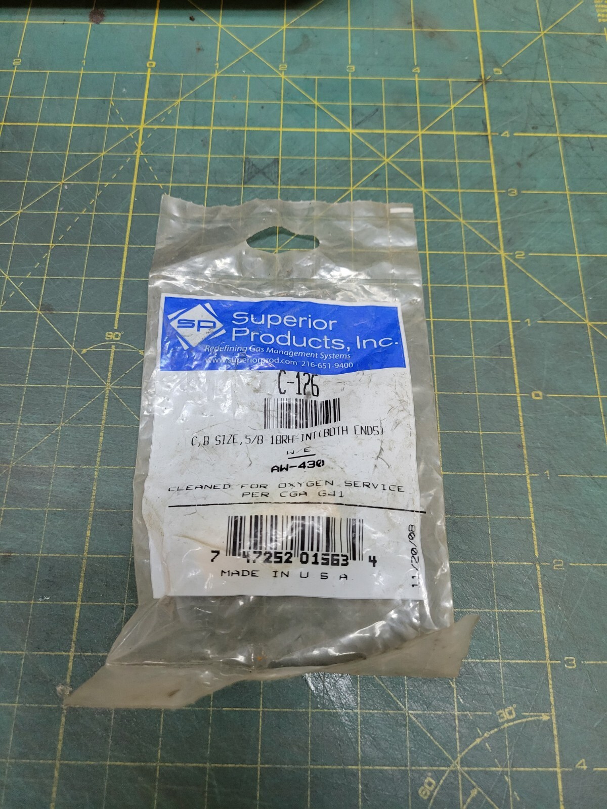 SUPERIOR PRODUCTS INC C-126 COUPLER 5/8"-18RH-INT BOTH ENDS, Gas ...