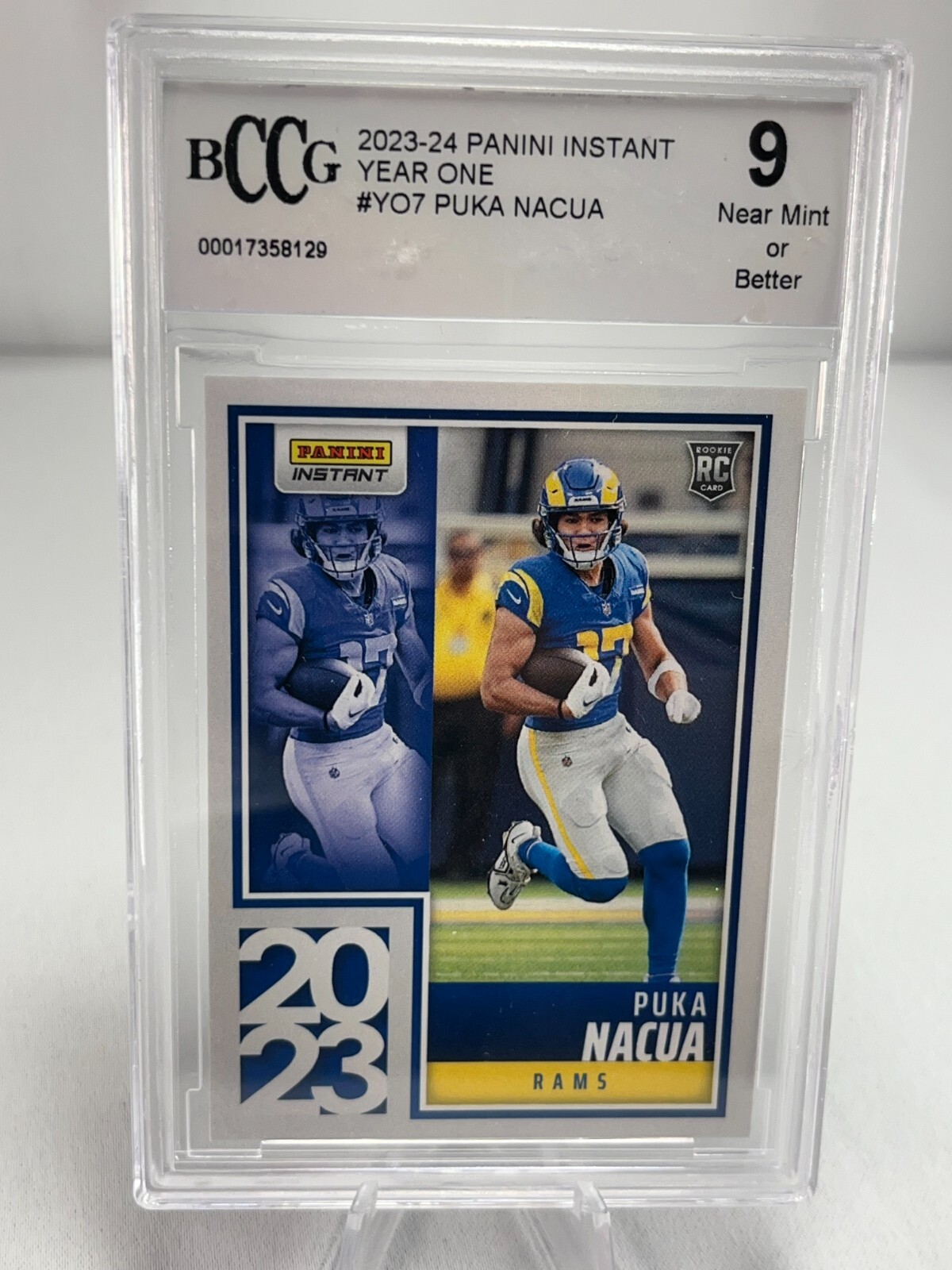 2023-24 Panini Instant Puka Nacua Rookie Year One BCCG 9 Graded Card