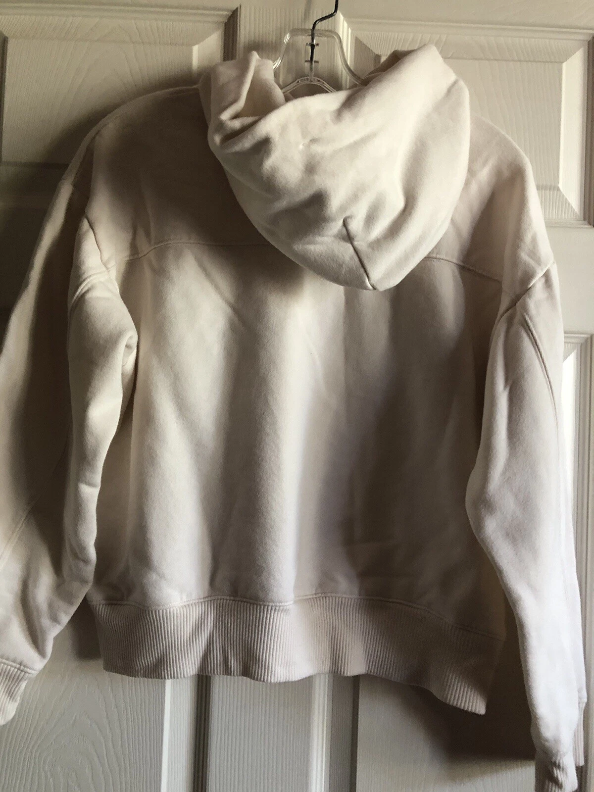 OFF WHITE Felpa con cappuccio A New Day avorio pullover manica lunga donna taglia media