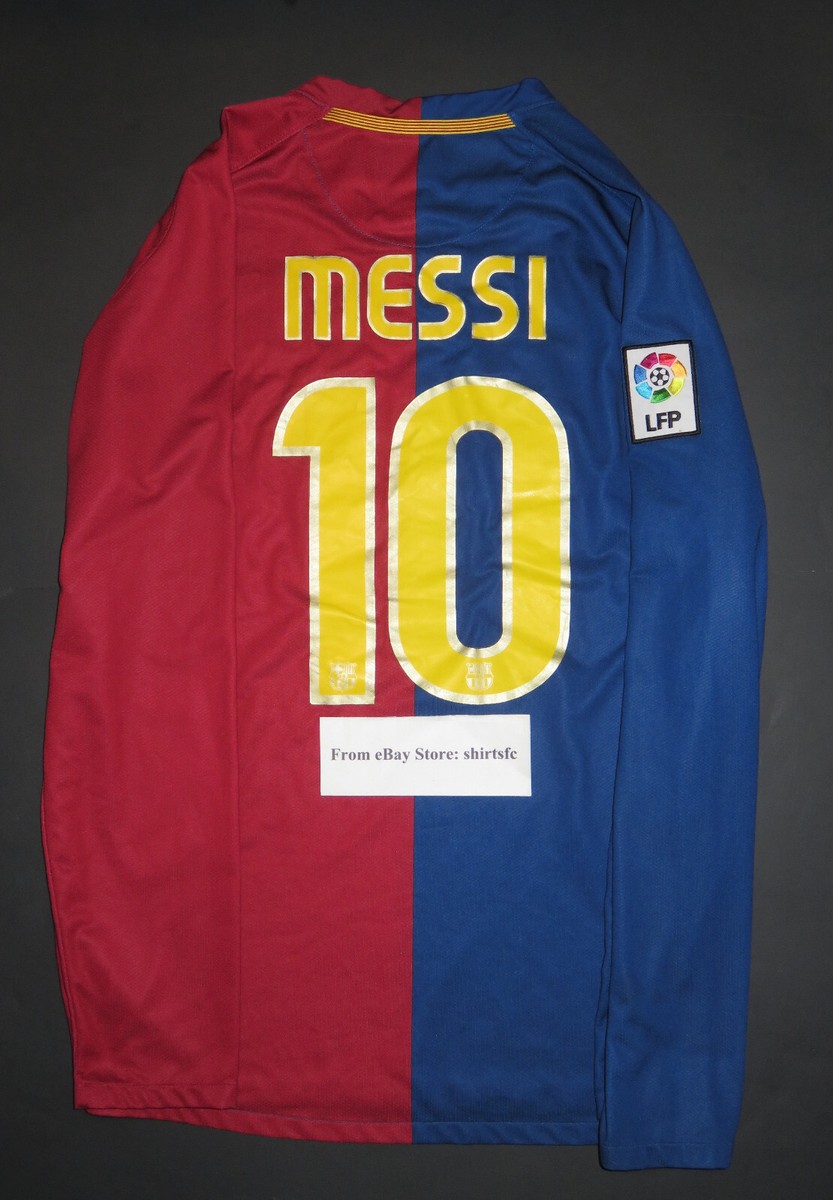 2008-2009 Nike Authentic FC Barcelona Lionel Messi Long Sleeve