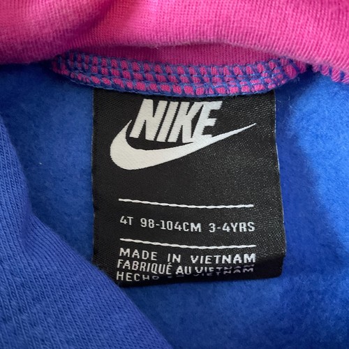 Nike Pullover Hoodie Boys Size 4T Multicolor Block Color Kangaroo Pocket - Picture 5 of 13