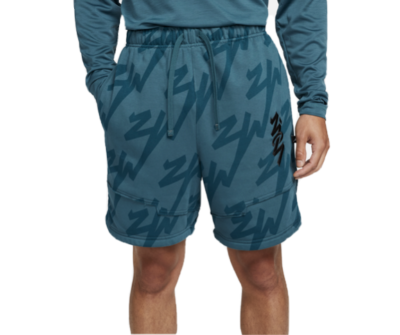 Jordan Shorts Mens Medium Zion Nike Dri FIT French Terry Teal