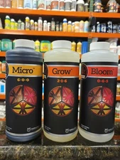 Cutting Edge Solutions Combo 3 Pack of GROW, BLOOM & MICRO 1 Qt. Each Fertilizer