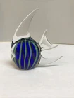 Laguna Murano Vennini Art Glass Vintage Angle Fish Figurine Paperweight Signed