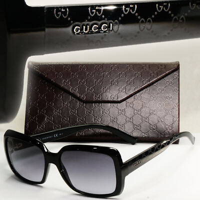 Gucci Sunglasses 2011 Vintage Monogram Black Square GG 3207/S D28H