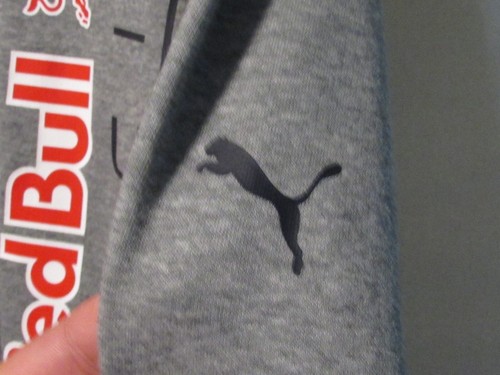 Red Bull Racing Formula One Team Grey Hoodie Size Large Full Zip By Puma - Picture 3 of 6