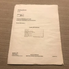 Heathkit hda-3030-4 170 Hz Preselector Circuit Board Accessory Manual 