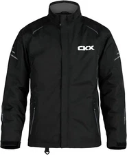 Closeout CKX Mens Journey Insulated Snowmobile Jacket Black/Gray Size Large