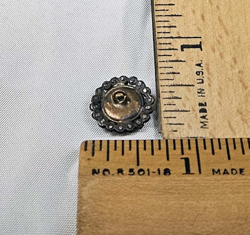 CAMEO Style Antique BUTTON: Conch Shell w/ Cut-Steel Border, Tiffany ...