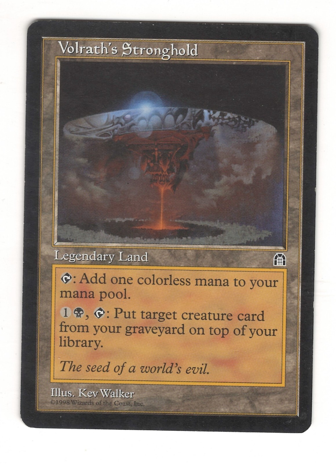 MtG Volrath's Stronghold Stronghold x1 card LP Falak Tayyeb Platinum Government