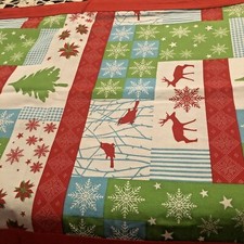 Cardinal Table Runner - Trees Deer Snowflakes 108 X 17.5 Xtra Large New 92