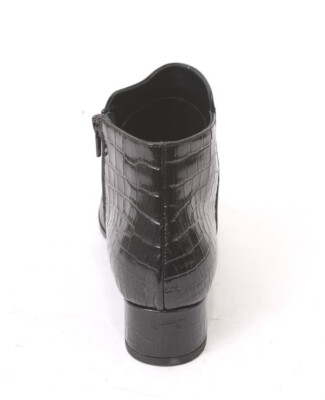 Fucsia 96129 Black Leather Zip-Up Ankle Boots 40 / US 10 | eBay