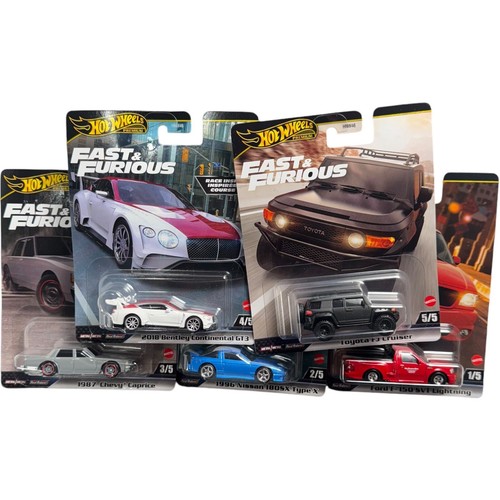 2024 Hot Wheels Premium Fast And The Furious, Set Of 5