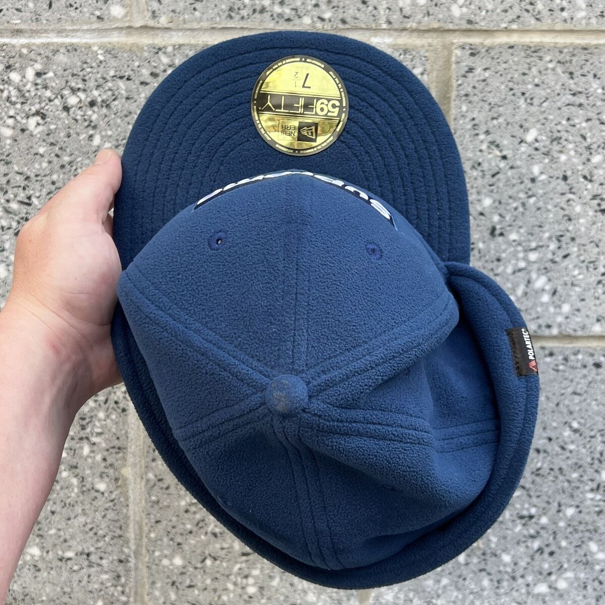Supreme Box Logo World Famous New Era 59fifty Polartec Sz 7 Supreme Box Logo World Famous New Era 59fifty Polartec Sz 7