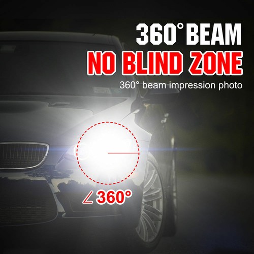 Super Mini 4-Sides H11/H9/H8 LED Low Beam Headlight Kit Bulbs High Power 6000K - Picture 10 of 10