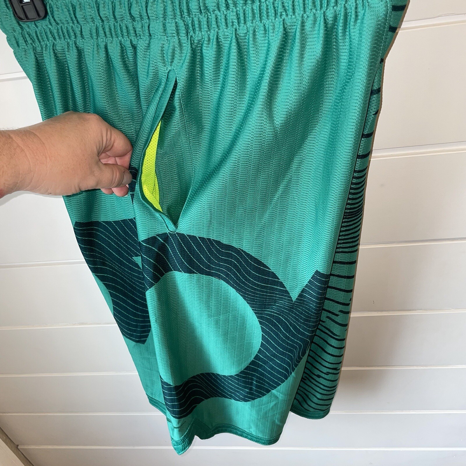 NIKE KD Kevin Durant Dri-Fit Men's Athletic Basketball Shorts Green Size: S thumbnail 6