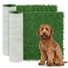 Dog Grass Pee Pad 23x18 Inches Replacement Artificial Patch Potty Tray 2 Packs