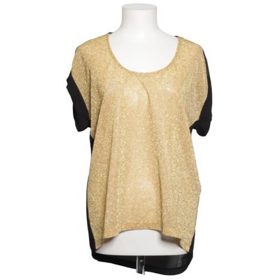 VILA, Top, Größe: L, Vorne Goldfarbe, hinten schwarz., Schwarz/Gold, Damen #G2t