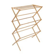 Collapsible Bamboo Drying Rack   Sturdy  Foldable Laundry Drying Rack, Space...
