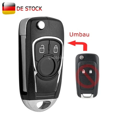 2Tasten Klapp Schlüssel Gehäuse für Opel Astra J Insignia Corsa E Meriva B Mokka