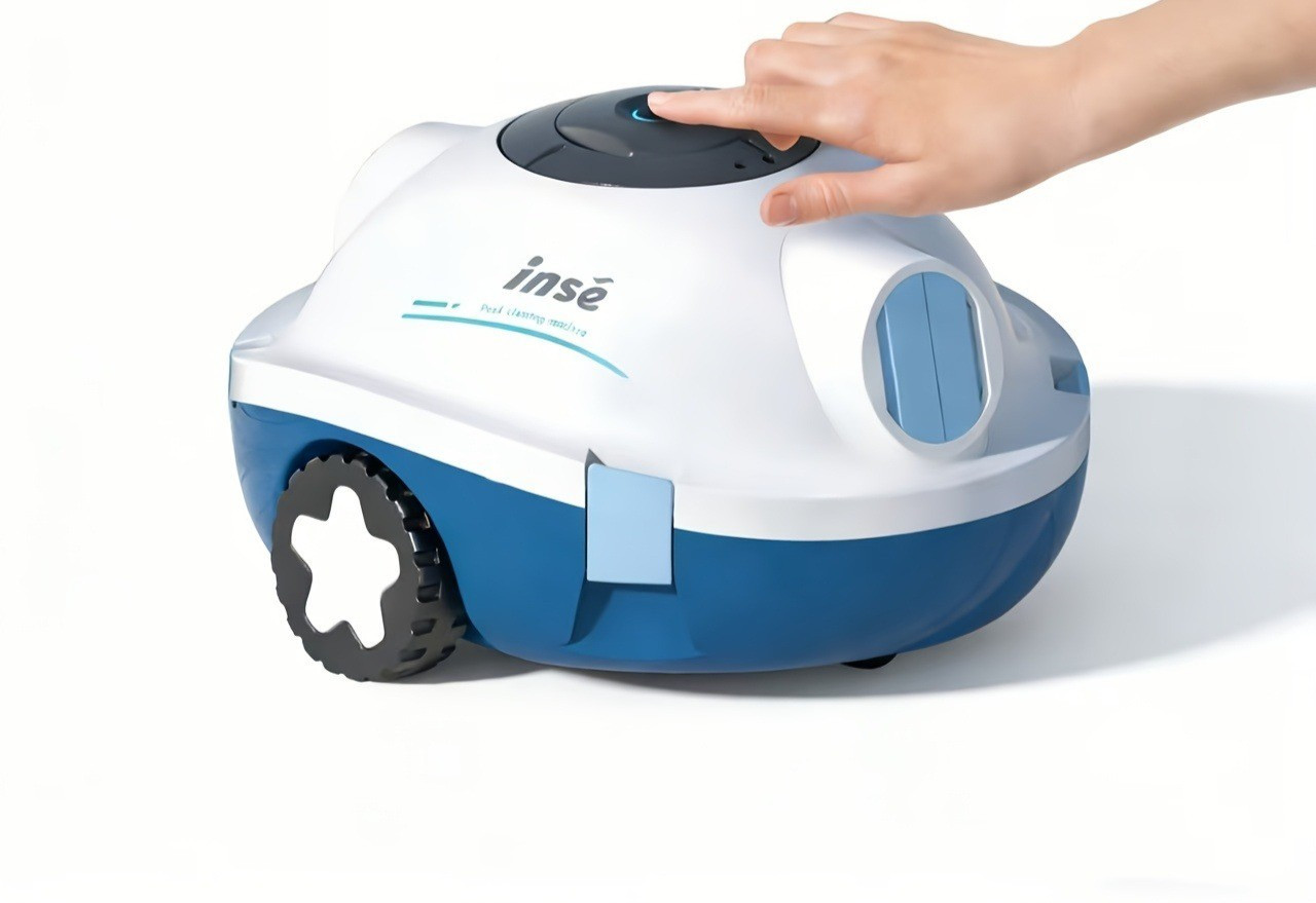 INSE Y10 Robot Aspirateur Piscine Sans Fil 28000Pa Nettoyeur Autonome Noir