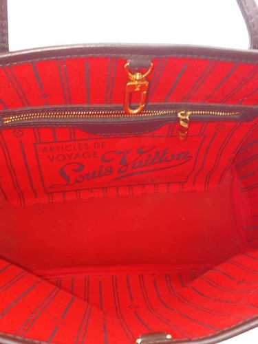 LOUIS VUITTON 1) Neverfull PM Damier Ebene BRW PVC BRW Allover from Japan - Bild 5 von 5