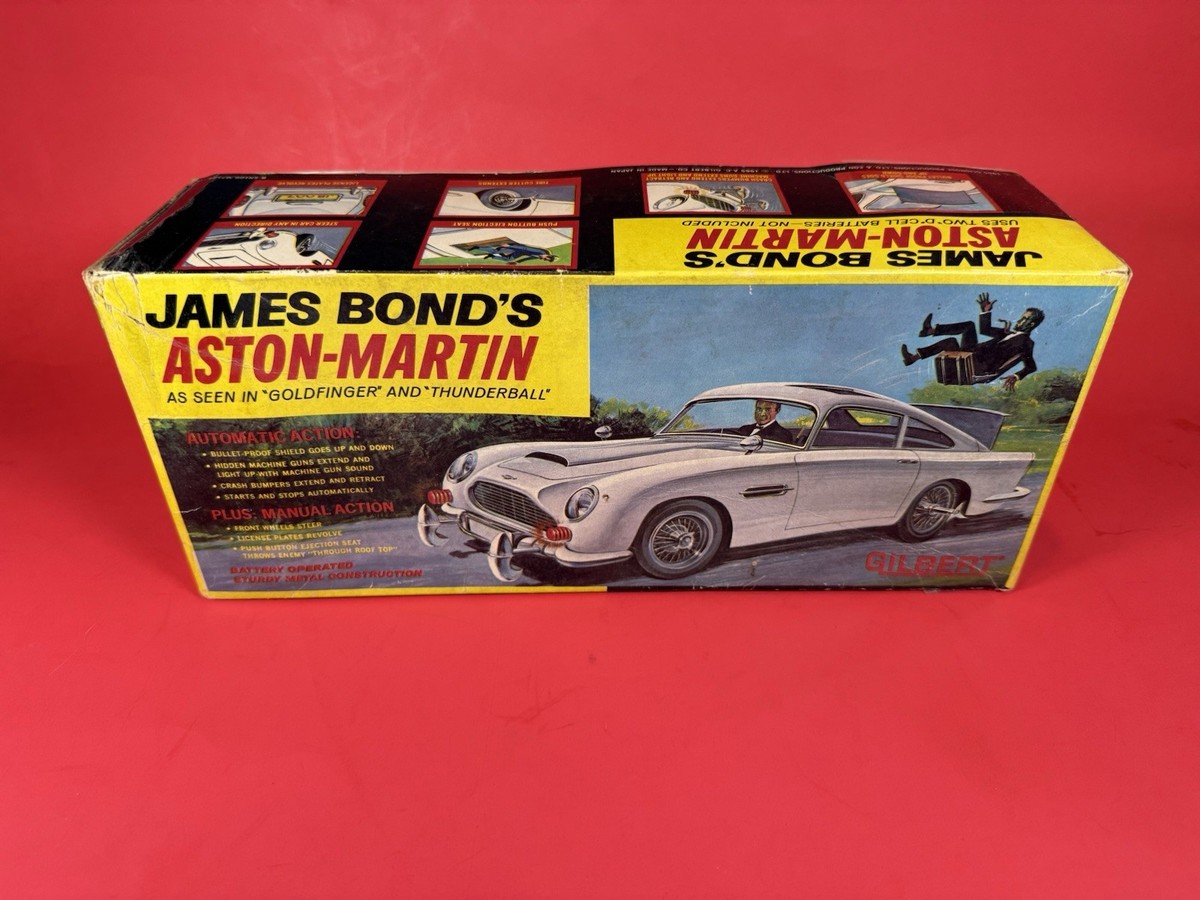 1965 Gilbert Toys Japan Aston Martin DB5 James Bond 007 W/ Box And