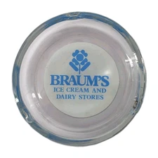 Vintage Marketing Ashtray Braum's Ice Cream and Dairy Stores
