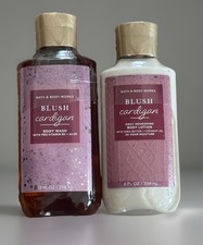 Bath Body Works BLUSH CARDIGAN Body Lotion Body Wash Set of 2 NEW