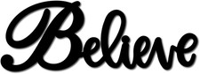 Wood Believe Sign Cutout Wooden Letters Sign DIY Black Words Hanging Unfinished
