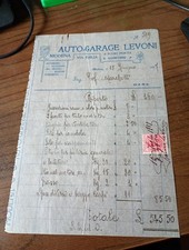 MODENA MOTOR VALLY ,VECCHIA FATTURA 1917 auto-GARAGE Levoni -MODENA 1917