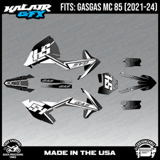 Graphics Kit for GasGas MC85 (2021-2024) Swirl Series - WHITE