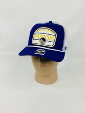 Golden State Warriors Cap Hat ‘47 Brand Trucker Style Snapback Patch Logo NWT