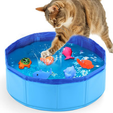 Cat Water Toy - Cat Pool with Interactive Fish Toys, Fish Bowl Cat Toys for Indo