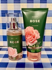 Bath  Body Works Rose Fragrance Mist Body Cream 2-Piece Travel Size New