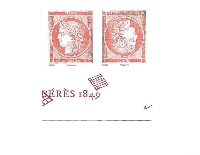 Cérès 1849 Salon du timbre Paris 2014 Varieté de couleur avec TÊTE-BÊCHE - Photo 1/1