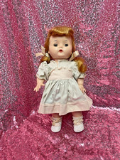 Vintage Hard Plastic Girl Doll 11" Tall