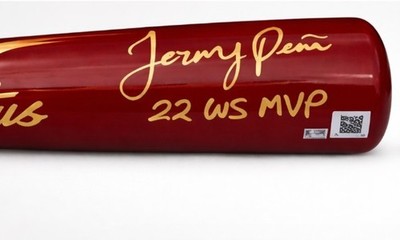ジェレミー ペーニャ アストロズ 22年WS MVP サイン入りユニフォーム Jeremy Peña Signed Bat “22 WS MVP” Astros MLB Authenticated + 22