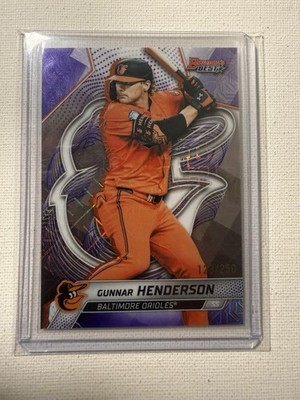 Topps 2025 Bowman's Best Gunnar Henderson #36 Baltimore Orioles /250 Purple