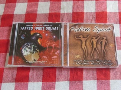 Native American Music 2 CD Lot; Sacred Spirit Drums; Native Spirit