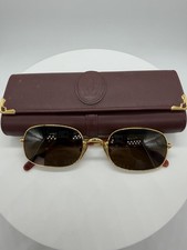 NOS Vintage Cartier Deimos TB100588 Gold Brown Lens Orange 90s 135 52 21 France