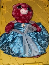Build-A-Bear Workshop Red Pink Hearts Teddy Bear Plush Blue Eyes 16in 023289