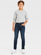 NWT Cat  Jack Boys Skinny Jeans Size 8 Adjustable Waist Dark Wash