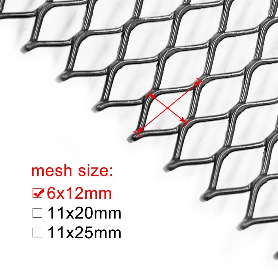 Universale 40" x 13pollice Maglia griglia Rete Foglio Esagonale Nero in Auto Foto 3 de 4