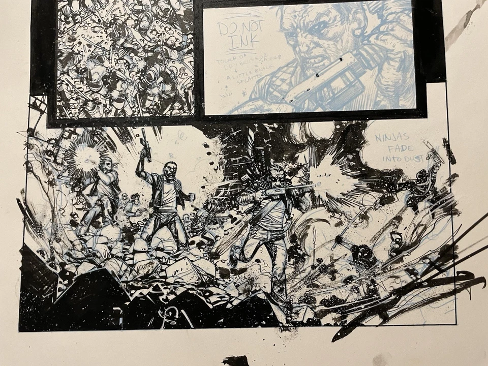 Teenage Mutant Ninja Turtles #11  ZACH HOWARD Signed Hand-Inked Comic Pg 17  IDW - Image 4 of 4