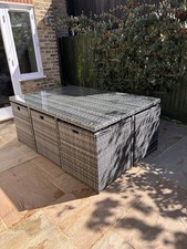 Rattan Style 6 Seater Cube Outdoor Garden Patio Set -Used- Collection From W5