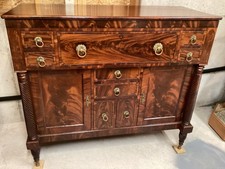 Antique Classical Butlers Desk sideboard OUTSTANDING Flame Mahogany circa 1825